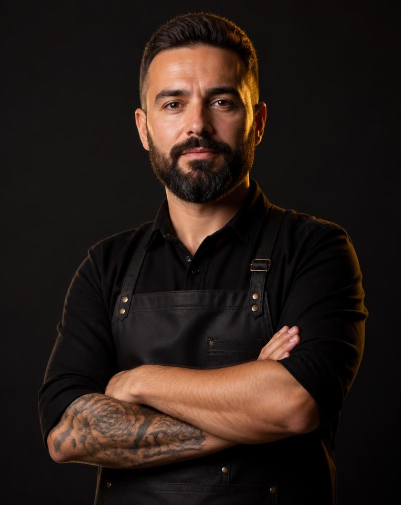 Professional barber Marcus Reed, specialist in skin fades and beard trims